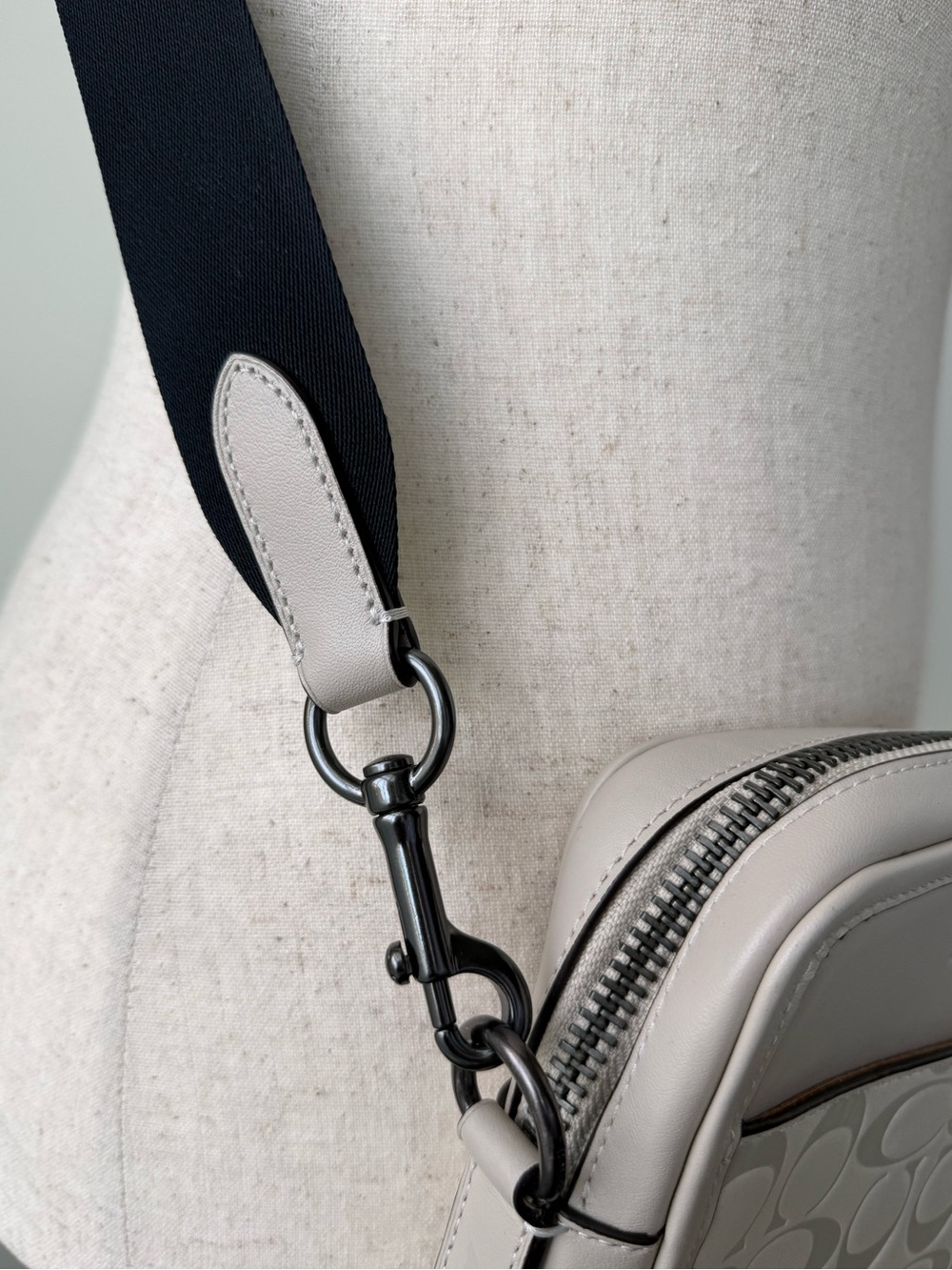 Coach Sullivan Crossbody Bag in White with Embossed Signature - Picture 10 of 10